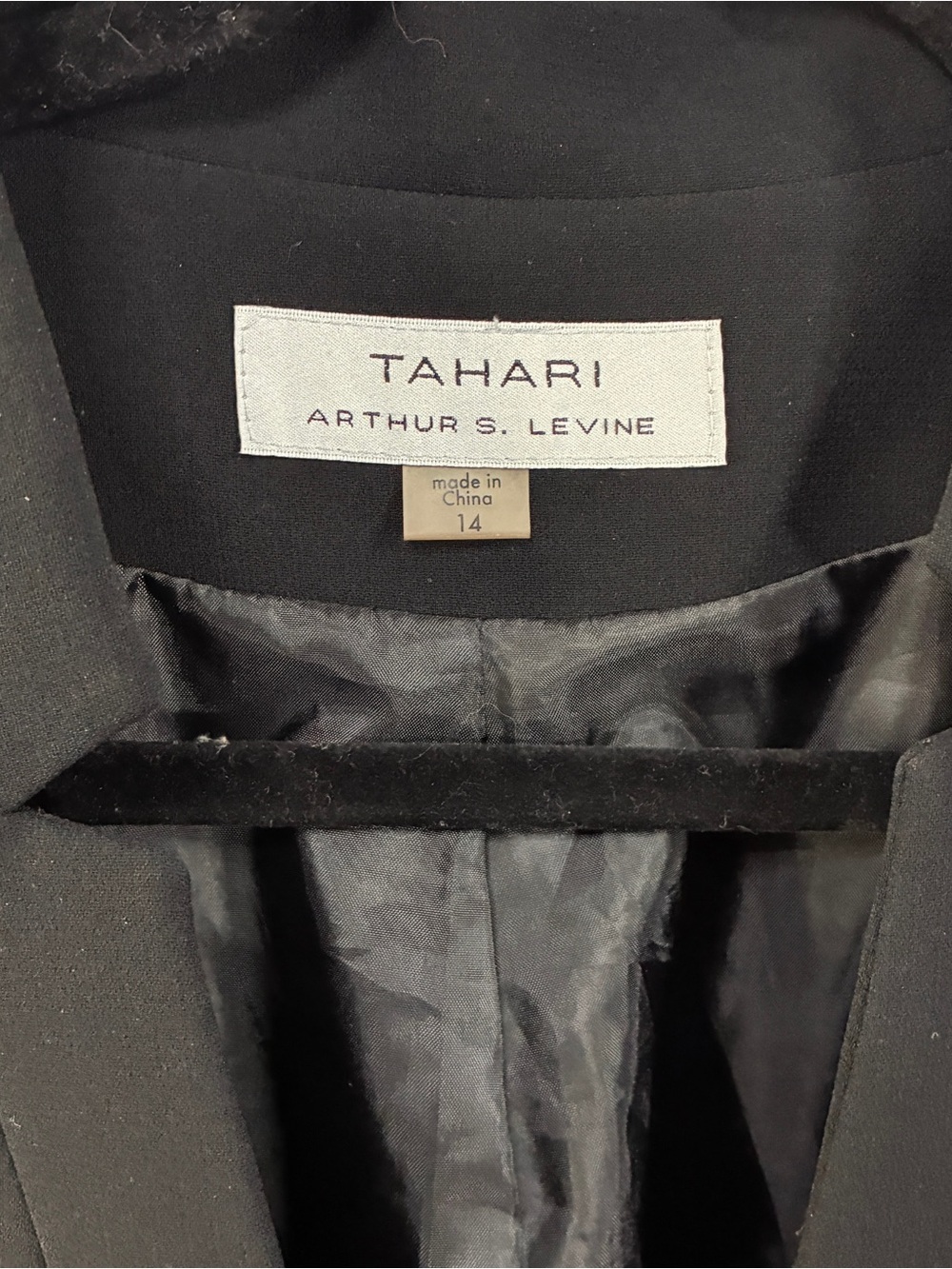 Tahari Black Embroidered Bell-Sleeve Blazer Jacket - Picture 3 of 4
